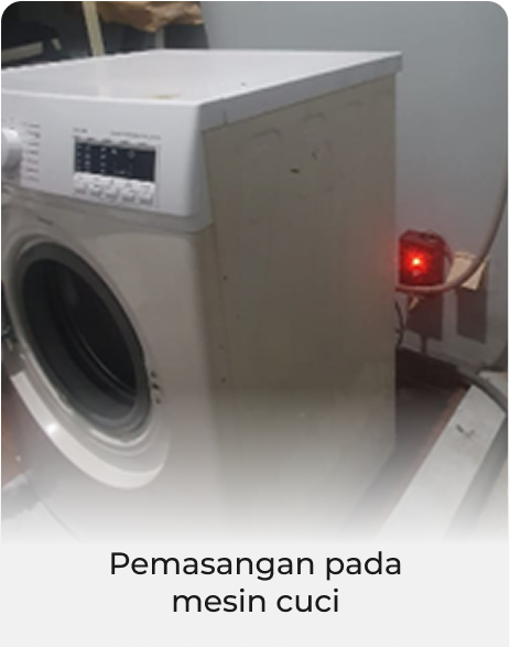 Pemasangan pada mesin cuci